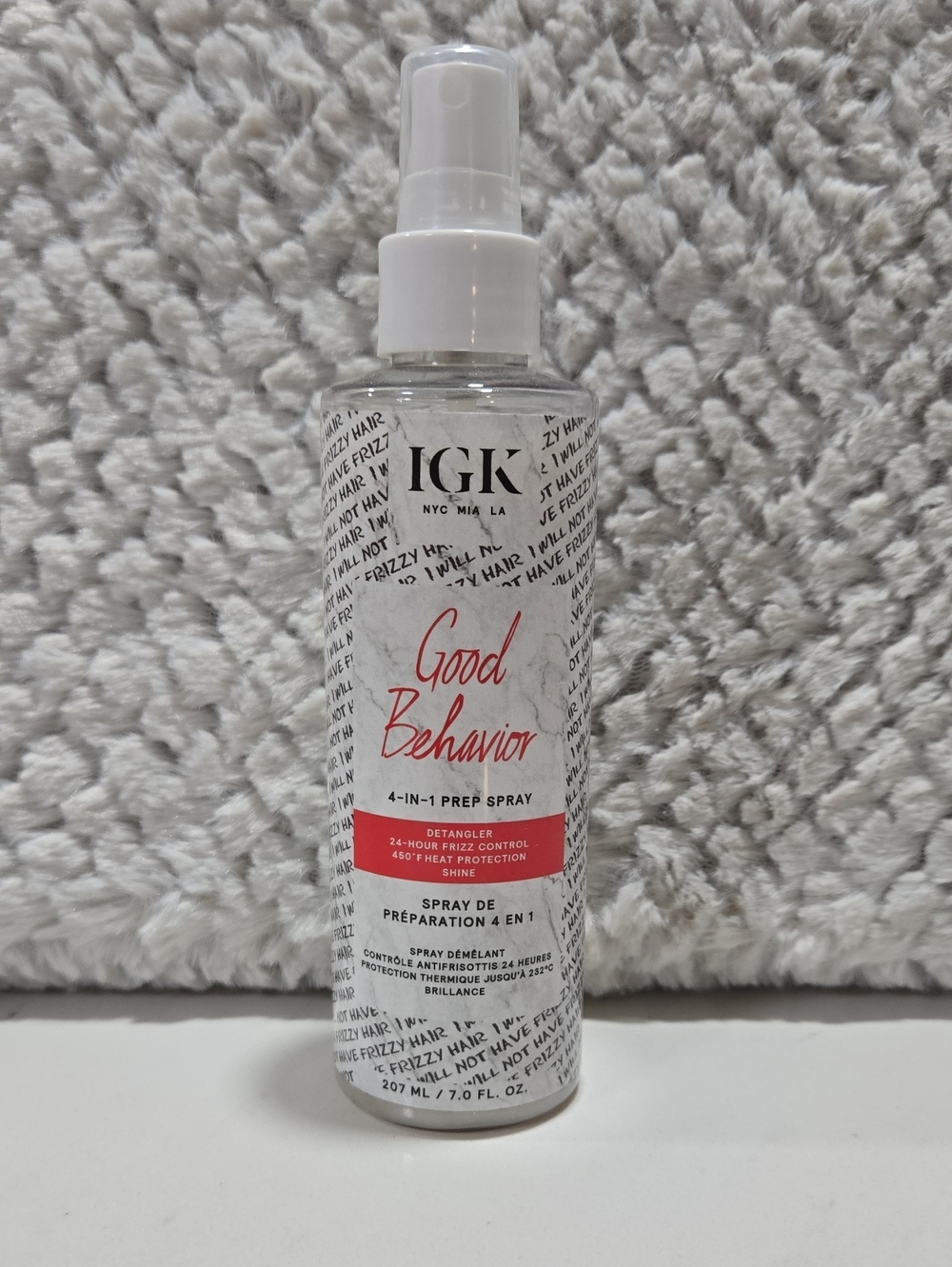 GK Good Behavior 4-in-1 Prep Spray — White with Pink Accent